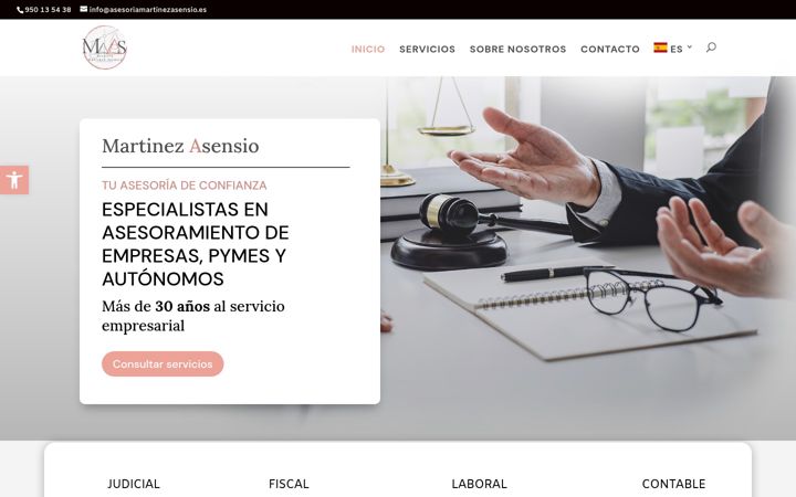 Zrzut ekranu asesoriamartinezasensio.es