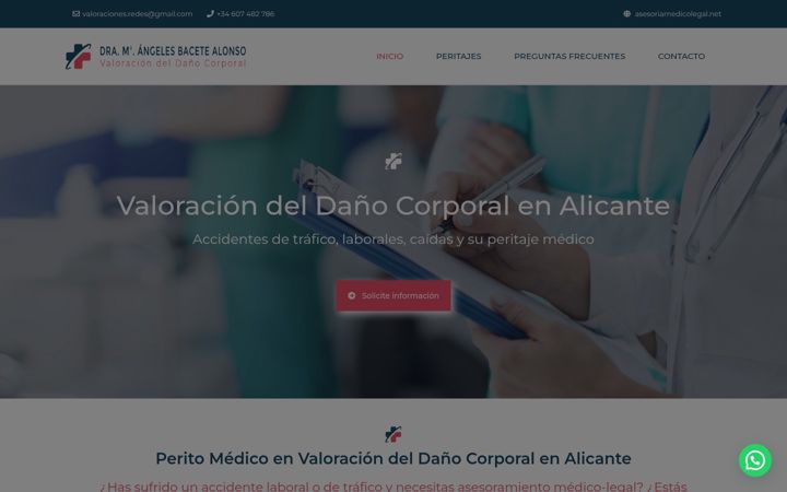 Capture d'écran de asesoriamedicolegal.net