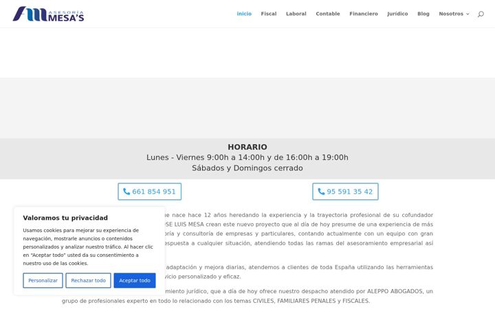 Screenshot of asesoriamesa.com