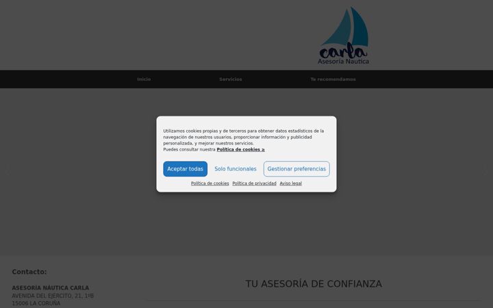 Screenshot of asesorianautica.es