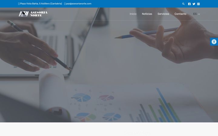 Skjámynd af asesorianorte.com