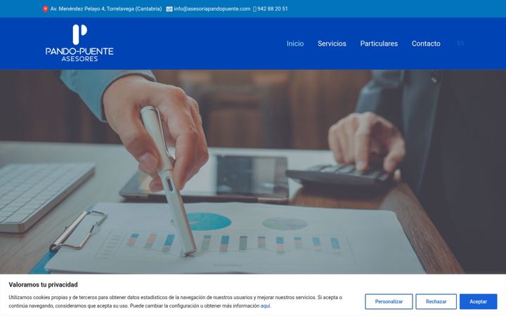 Screenshot di asesoriapandopuente.com