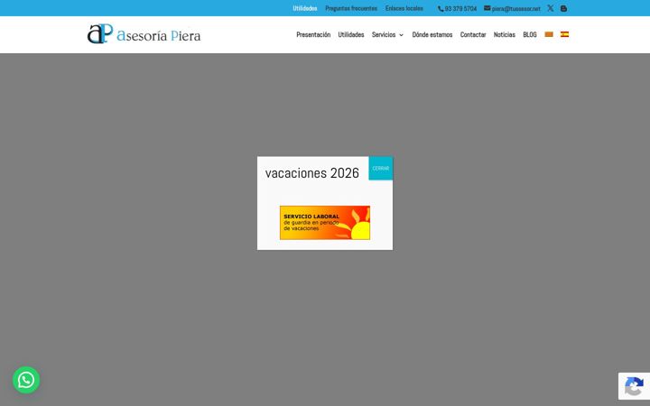 Screenshot of asesoriapiera.com