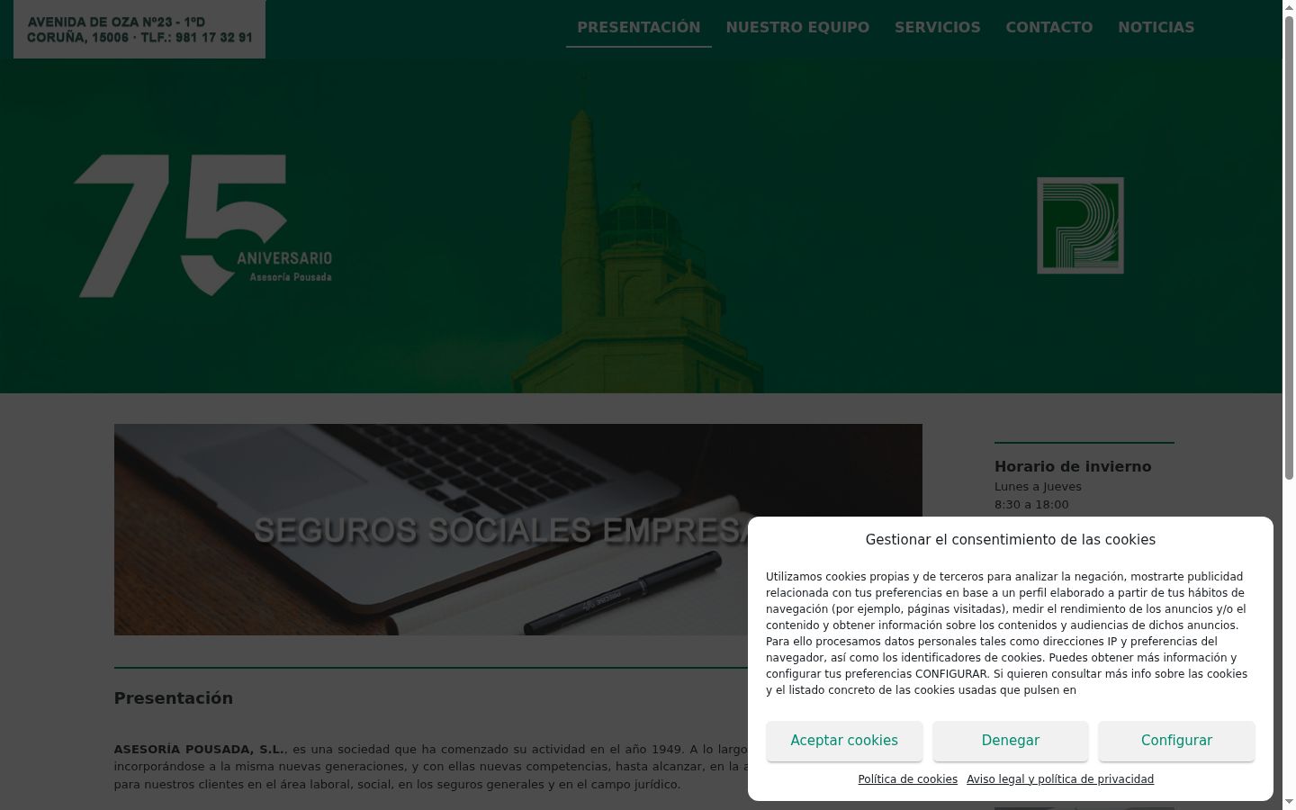 Screenshot tal-banner tal-kunsens muri qabel kwalunkwe interazzjoni