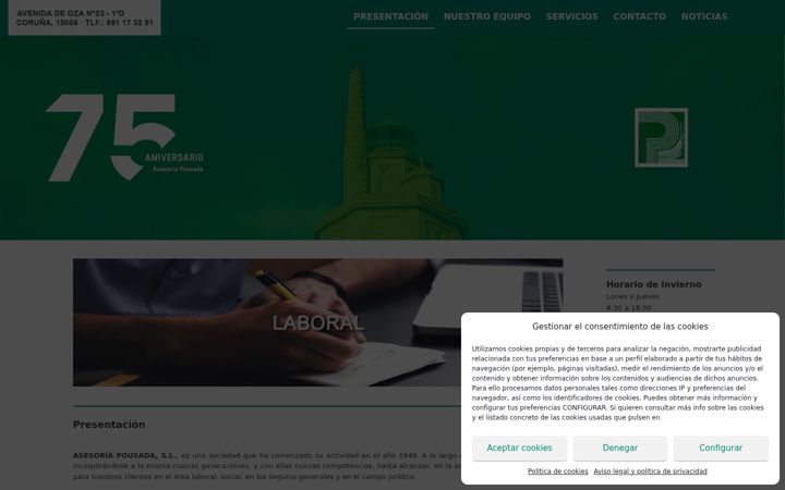 Screenshot of asesoriapousada.com