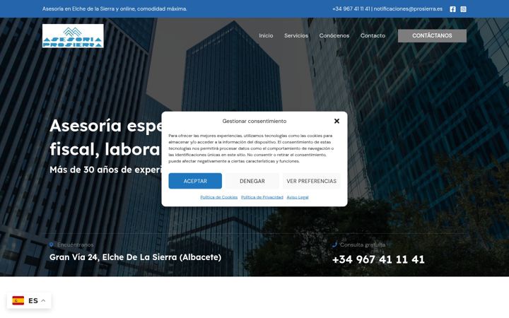 Snimka zaslona za asesoriaprosierra.es