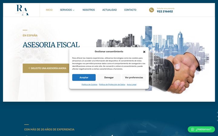 Snimka zaslona za asesoriaraquelrivero.es