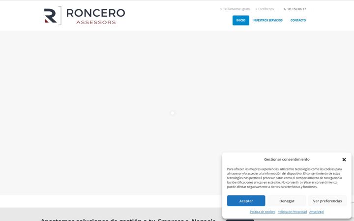 Screenshot di asesoriaroncero.com