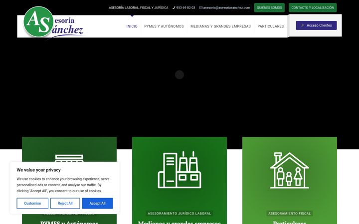 Screenshot of asesoriasanchez.com