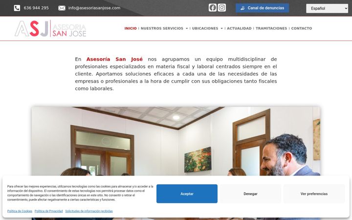 Screenshot of asesoriasanjose.com