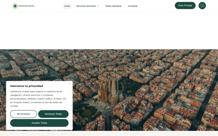 Screenshot of asesoriasants.com