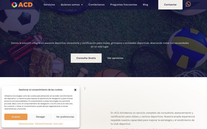 Screenshot of asesoriasclubsdeportivos.com