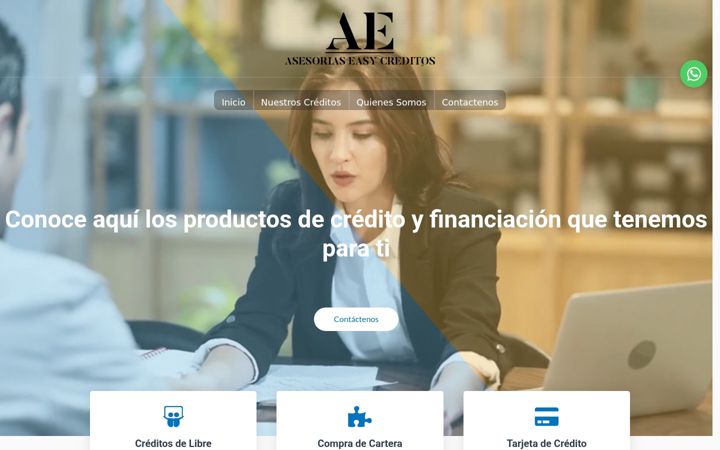 Screenshot of asesoriaseasycreditos.com