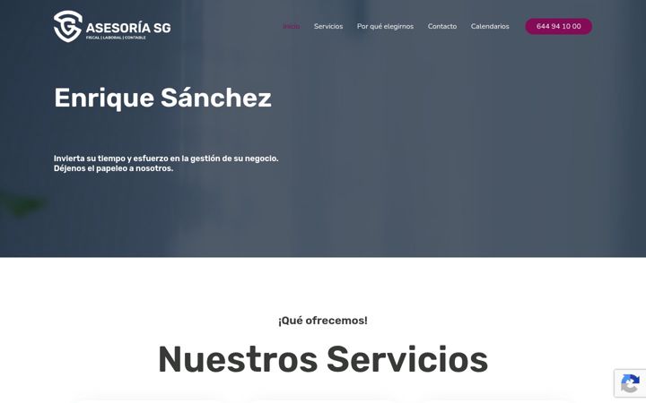 Screenshot of asesoriasg.com