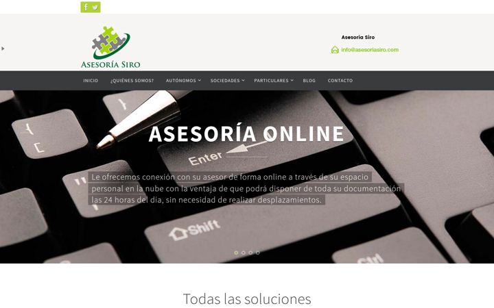 Capture d'écran de asesoriasiro.com