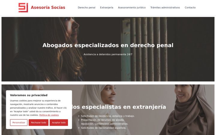 Screenshot of asesoriasocias.com