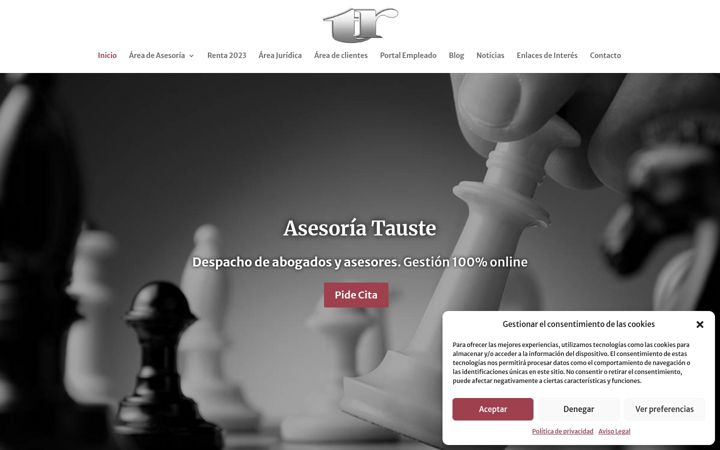 Captură de ecran a asesoriatauste.es