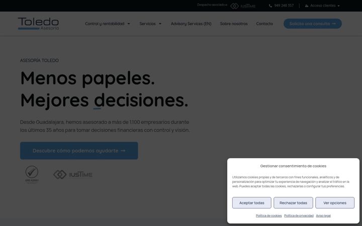 Screenshot of asesoriatoledo.com