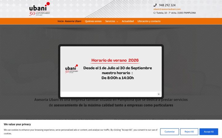 Screenshot of asesoriaubani.com
