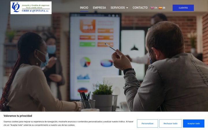 Screenshot of asesoriauribequintana.com