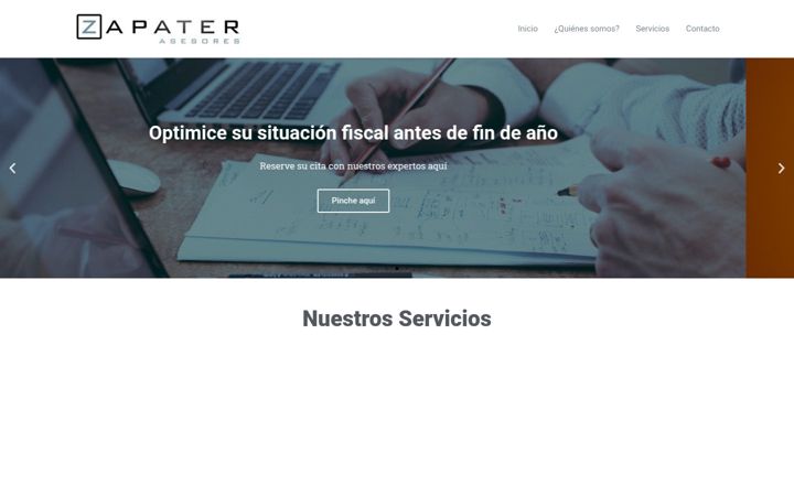 Screenshot of asesoriazapater.es