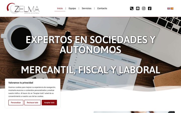 Screenshot of asesoriazelma.es