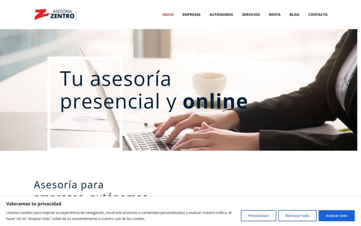 Screenshot of asesoriazentro.es