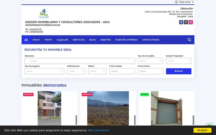 Screenshot von asesorinmobiliario.com.pe