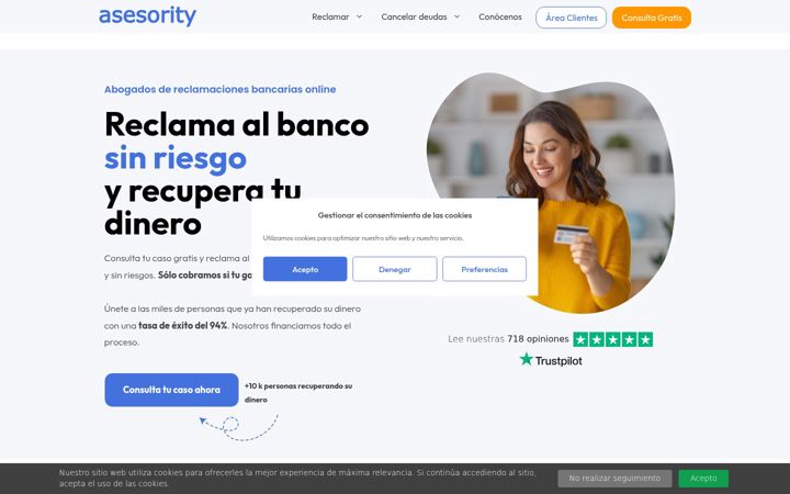 Screenshot of asesority.com
