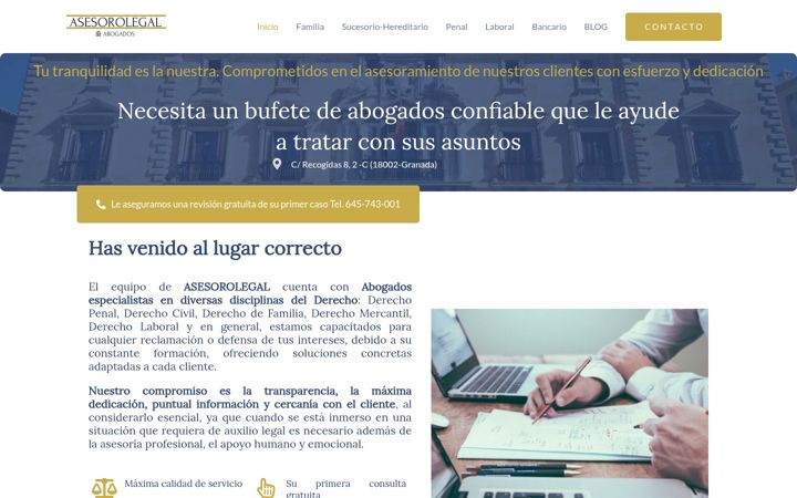 Screenshot of asesorolegal.com