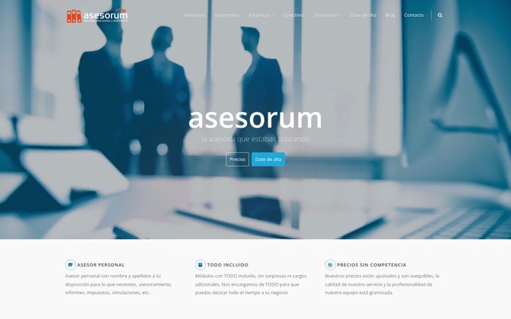 Screenshot of asesorum-asesoria.com