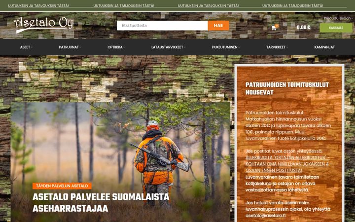 Ekrano kopija asetalo.fi