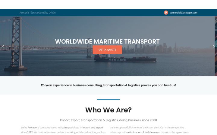 Screenshot of asetego.com