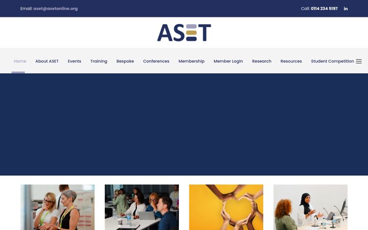 Screenshot of asetonline.org