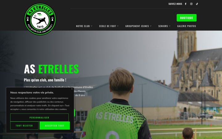 Screenshot of asetrelles.fr