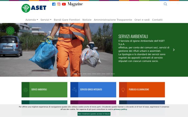 Screenshot of asetservizi.it