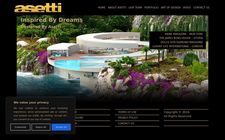 Screenshot of asetti.com