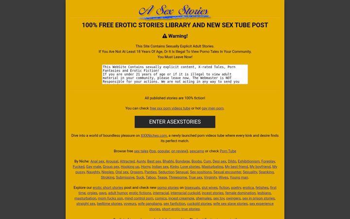 Screenshot of asexstories.com