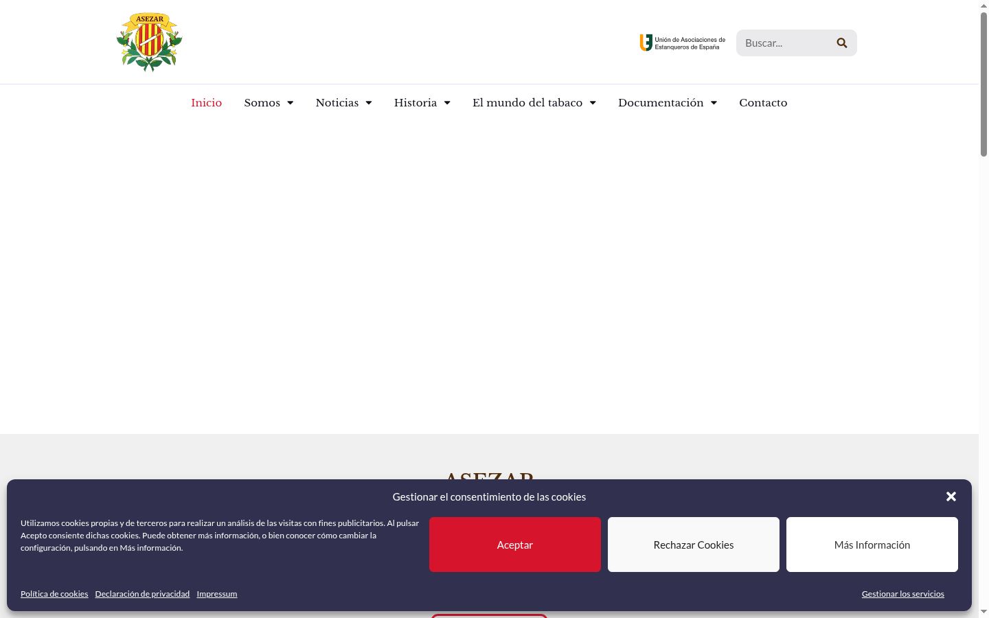 Screenshot des Einwilligungsbanners vor jeglicher Interaktion