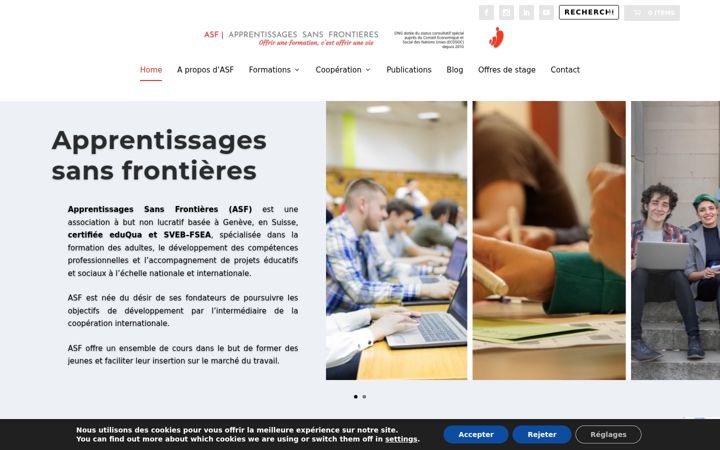 Screenshot stránky asf-ge.org