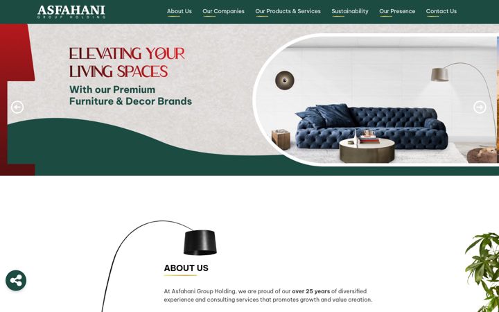 Screenshot of asfahanigroupholding.com
