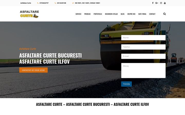 Skjámynd af asfaltare-curte.ro