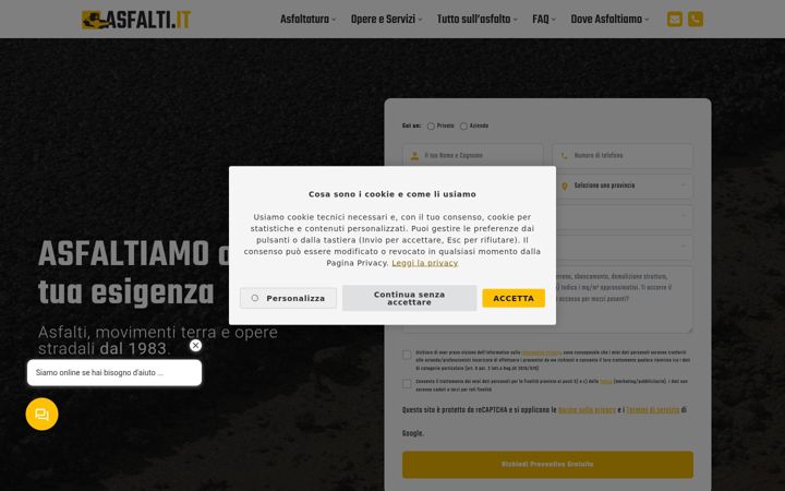 Screenshot of asfalti.it