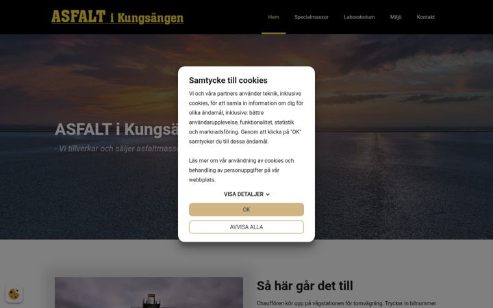 Screenshot of asfaltikungsangen.se