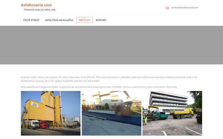 Captură de ecran a asfaltovanie.com