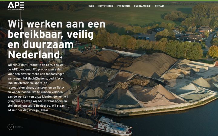 Screenshot of asfaltproductiedeeem.nl