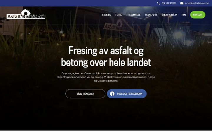 Screenshot of asfaltremix.no