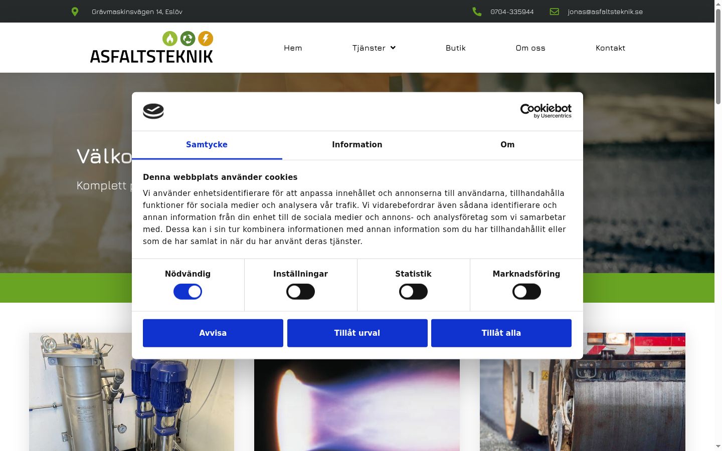 Screenshot van de toestemmingsbanner zoals getoond vóór enige interactie