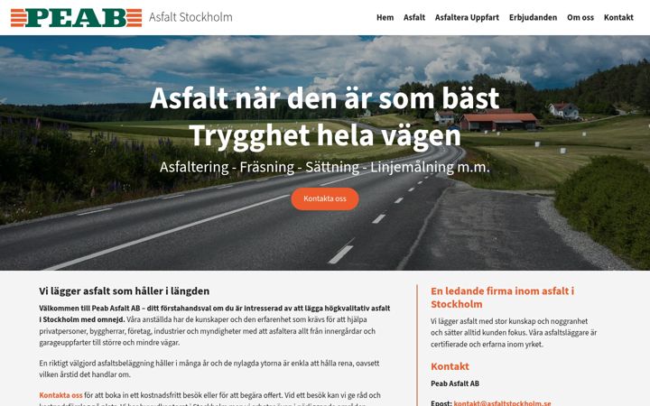Screenshot of asfaltstockholm.se