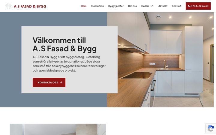 Screenshot of asfasadobygg.se